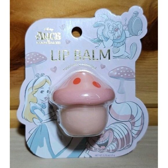 Disney Alice In Wonderland Raspberry Scented Mushroom Lip Balm, New In Package! - Picture 2 of 4